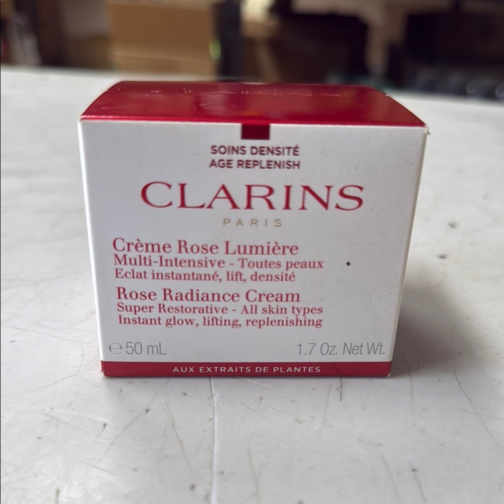 Clarins Rose Radiance Cream - White and Red